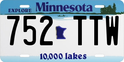 MN license plate 752TTW