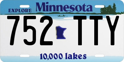 MN license plate 752TTY
