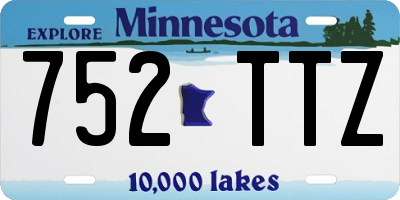 MN license plate 752TTZ