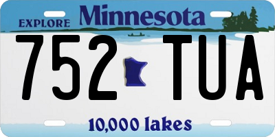 MN license plate 752TUA