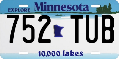 MN license plate 752TUB