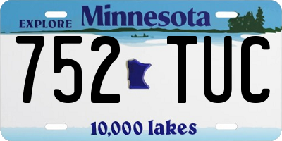 MN license plate 752TUC