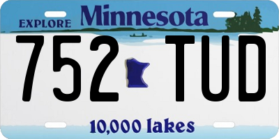 MN license plate 752TUD
