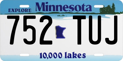 MN license plate 752TUJ