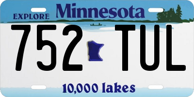 MN license plate 752TUL