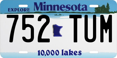 MN license plate 752TUM