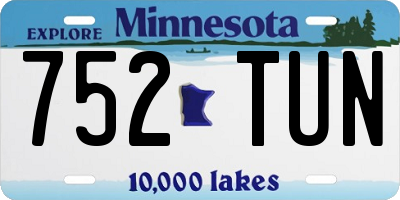 MN license plate 752TUN
