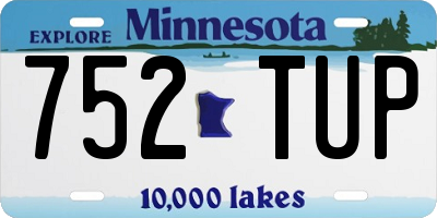 MN license plate 752TUP