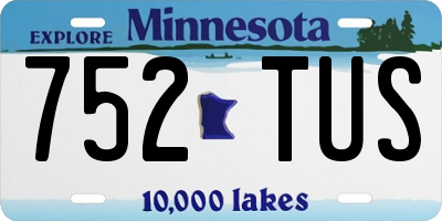 MN license plate 752TUS