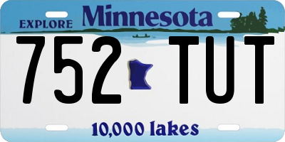 MN license plate 752TUT
