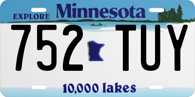 MN license plate 752TUY