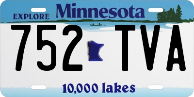 MN license plate 752TVA