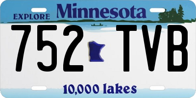 MN license plate 752TVB
