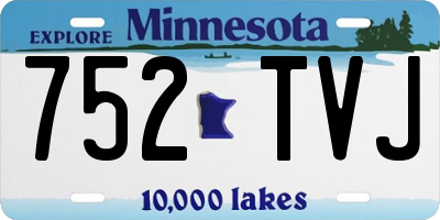 MN license plate 752TVJ
