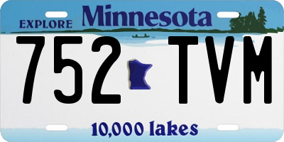 MN license plate 752TVM