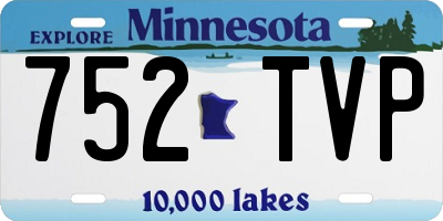 MN license plate 752TVP