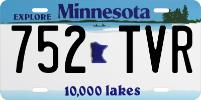 MN license plate 752TVR