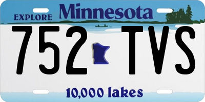 MN license plate 752TVS