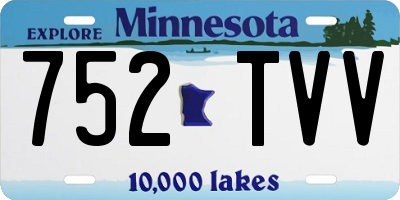 MN license plate 752TVV