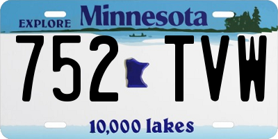 MN license plate 752TVW