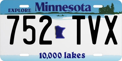 MN license plate 752TVX