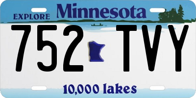 MN license plate 752TVY