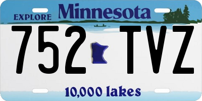 MN license plate 752TVZ