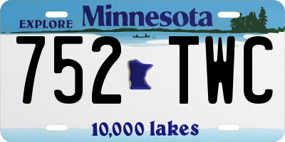 MN license plate 752TWC
