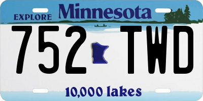 MN license plate 752TWD