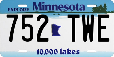 MN license plate 752TWE