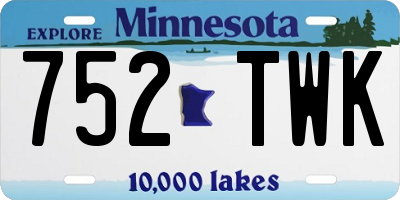 MN license plate 752TWK