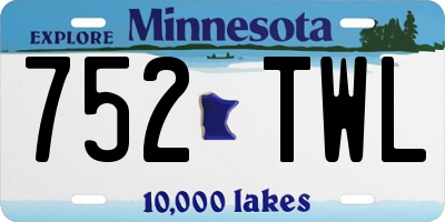 MN license plate 752TWL