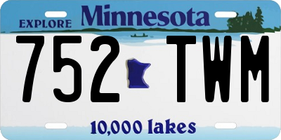 MN license plate 752TWM