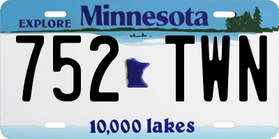 MN license plate 752TWN