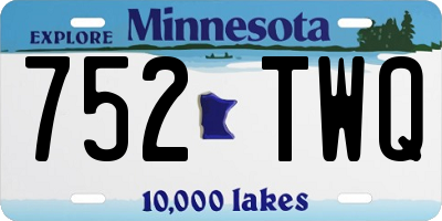 MN license plate 752TWQ