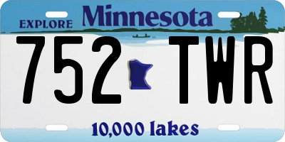 MN license plate 752TWR