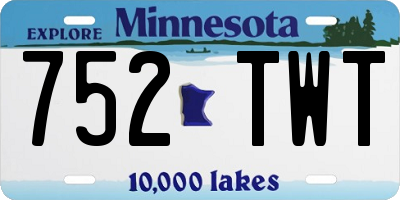 MN license plate 752TWT