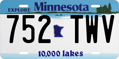 MN license plate 752TWV