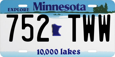 MN license plate 752TWW