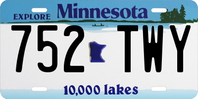 MN license plate 752TWY