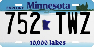 MN license plate 752TWZ