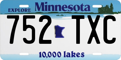 MN license plate 752TXC