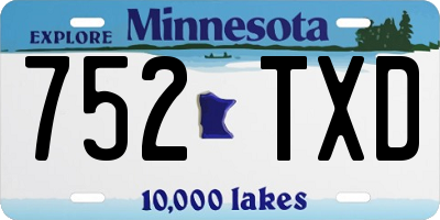 MN license plate 752TXD