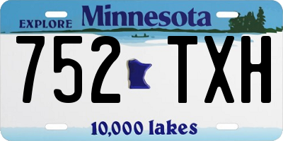 MN license plate 752TXH