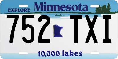 MN license plate 752TXI