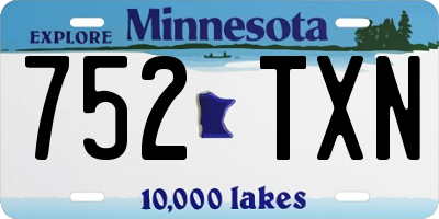 MN license plate 752TXN