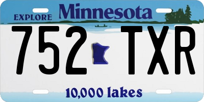 MN license plate 752TXR