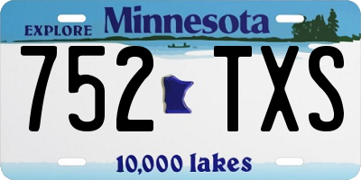 MN license plate 752TXS