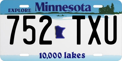 MN license plate 752TXU