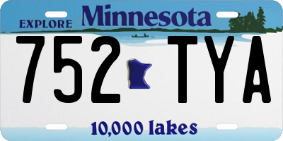 MN license plate 752TYA